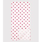 ΒΑΜΒΑΚΕΡΗ ΜΟΥΣΕΛΙΝΑ ΜΕ ΚΟΚΚΙΝΗ ΕΚΤΥΠΩΣΗ ΚΑΡΔΙΑΣ ΓΙΑ ΜΩΡΑ. Σαλιάρες