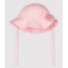 Baby Girls' Plain Twill Floppy Hat with Bow