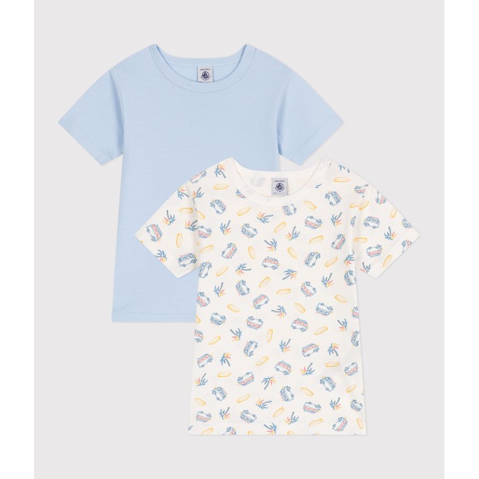 CHILDREN'S SHORT-SLEEVED VAN PRINT COTTON T-SHIRTS - 2-PACK CHILDREN'S SHORT-SLEEVED VAN PRINT COTTON T-SHIRTS - 2-PACK