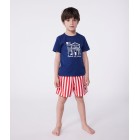 CHILDREN'S STRIPY COTTON SWIM SHORTS CHILDREN'S STRIPY COTTON SWIM SHORTS