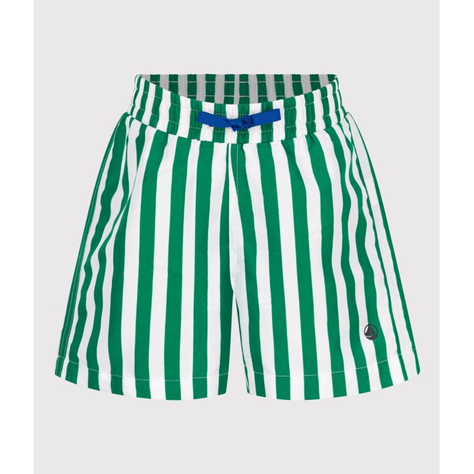 CHILDREN'S STRIPY COTTON SWIM SHORTS CHILDREN'S STRIPY COTTON SWIM SHORTS