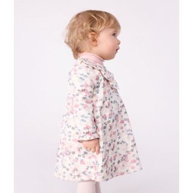 BABIES' LONG SLEEVED FLORAL-PRINT COTTON DRESS BABIES' LONG SLEEVED FLORAL-PRINT COTTON DRESS