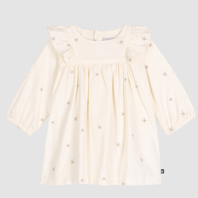 BABIES' LONG-SLEEVED EMBROIDERED CORDUROY DRESS BABIES' LONG-SLEEVED EMBROIDERED CORDUROY DRESS