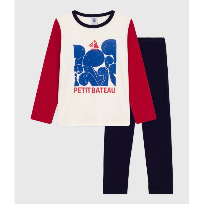 CHILDREN'S TWO-COLOUR COTTON PYJAMAS. CHILDREN'S TWO-COLOUR COTTON PYJAMAS.