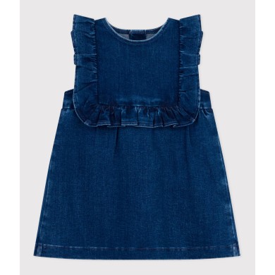 BABIES' SLEEVELESS DENIM DRESS BABIES' SLEEVELESS DENIM DRESS