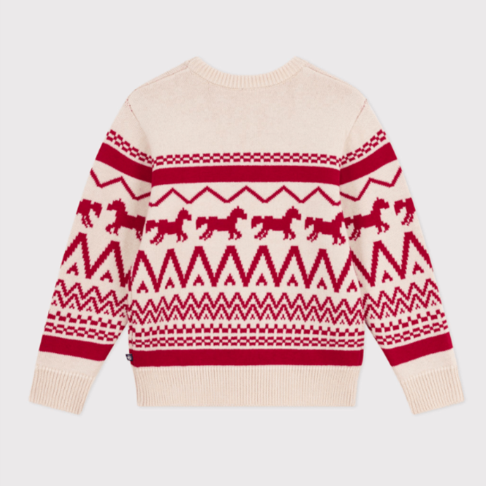 CHILDREN'S STRIPED WOOL AND COTTON PULLOVER CHILDREN'S STRIPED WOOL AND COTTON PULLOVER