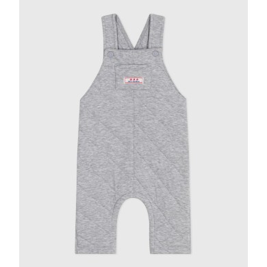 BABIES' LONG-LEG DUNGAREES IN PLAIN THICK COTTON BABIES' LONG-LEG DUNGAREES IN PLAIN THICK COTTON