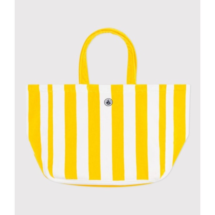 WOMEN'S STRIPY COTTON TERRY BEACH BAG. WOMEN'S STRIPY COTTON TERRY BEACH BAG.