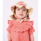 BABIES' DRESS IN BRODERIE ANGLAISE WITH SHORT SLEEVES AND A HEARTS MOTIF. BABIES' DRESS IN BRODERIE ANGLAISE WITH SHORT SLEEVES AND A HEARTS MOTIF.