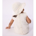BABIES' 2-PIECE OUTFIT IN BRODERIE ANGLAISE, HEARTS DESIGN.