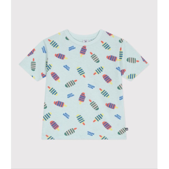 CHILDREN'S SHORT-SLEEVED SEAGULL PRINT COTTON T-SHIRT. CHILDREN'S SHORT-SLEEVED SEAGULL PRINT COTTON T-SHIRT.