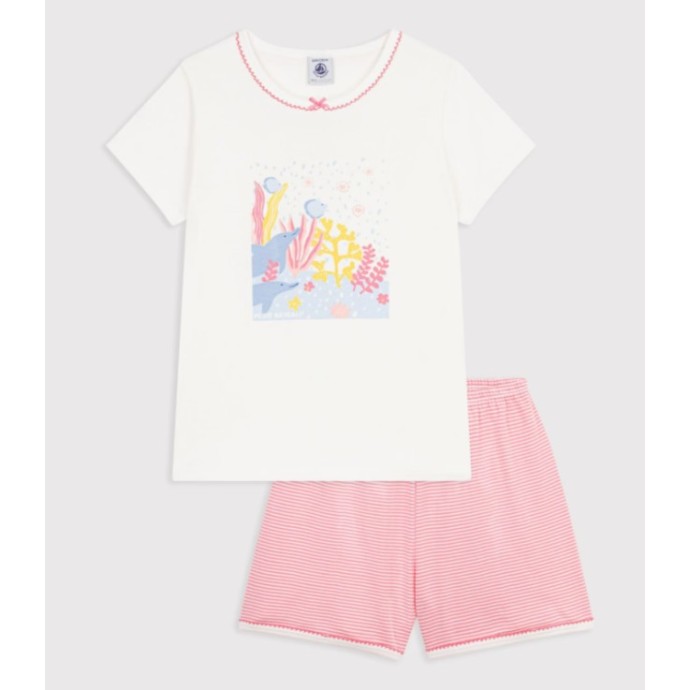 CHILDREN'S SHORT COTTON PYJAMAS WITH AN OCEAN DESIGN. CHILDREN'S SHORT COTTON PYJAMAS WITH AN OCEAN DESIGN.