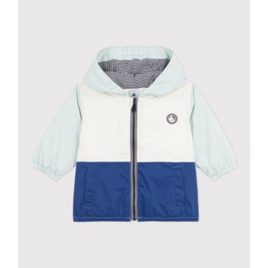 BABIES' COLOUR BLOCK PRINTED WINDBREAKER, PINSTRIPE LINING. BABIES' COLOUR BLOCK PRINTED WINDBREAKER, PINSTRIPE LINING.