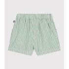 BABIES STRIPY COTTON/LINEN SHORTS.