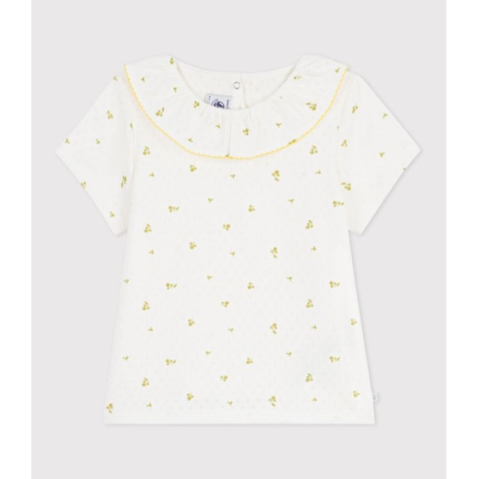 CHILDREN'S SHORT-SLEEVED FLORAL PRINT COTTON T-SHIRT. CHILDREN'S SHORT-SLEEVED FLORAL PRINT COTTON T-SHIRT.