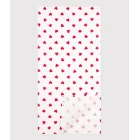 RED HEART PRINT COTTON MUSLIN FOR BABIES. Bibs