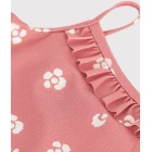 BABIES' ONE-PIECE SWIMSUIT WITH FRILLS AND A FLORAL PRINT.