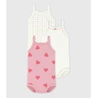 PACK OF BABIES' STRAPPY COTTON BODIES.