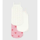 PACK OF BABIES' STRAPPY COTTON BODIES.